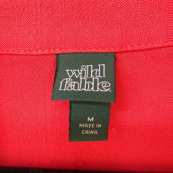 Cropped Coral Button Up - Picture 2 of 4